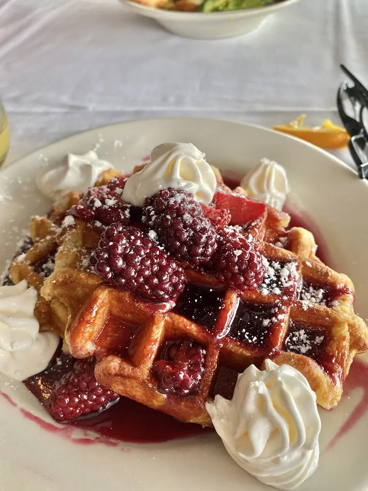 Caramel Spiced Apple Waffles